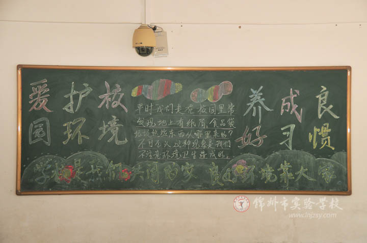 小小黑板报爱护校园环境