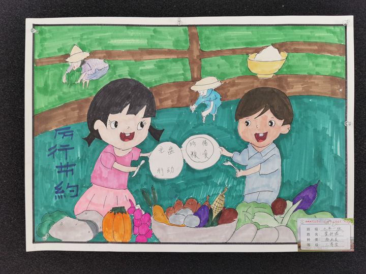 "厉行节约,反对浪费"书画作品之绘画