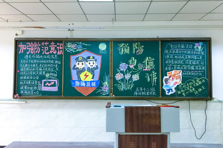 小小黑板报防电诈 绘平安(五年级)