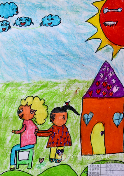 我爱校园主题画